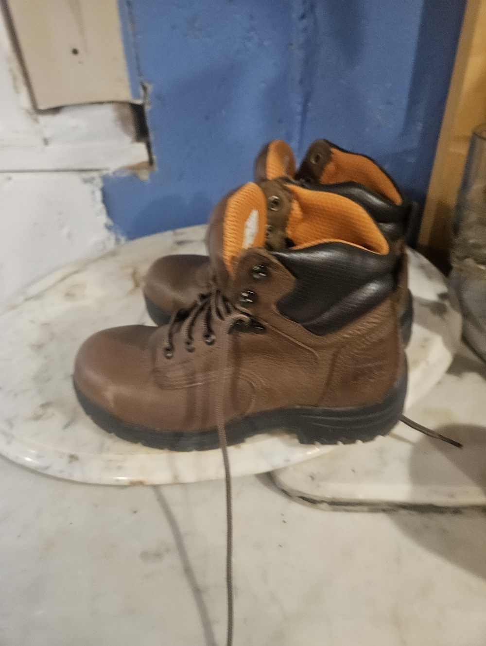 Timberland Pro Titan 6" Safety Toe Boots Womens 8 Wide (Mens 6W) Brown Work - Picture 4 of 6